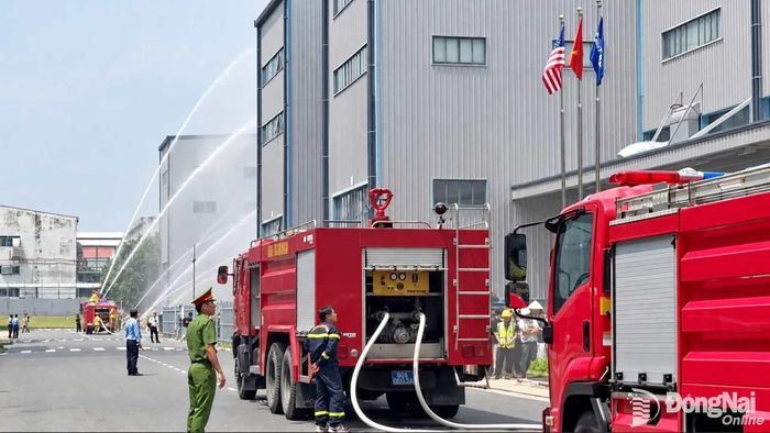 Một số hình ảnh tại buổi diễn tập phương án.