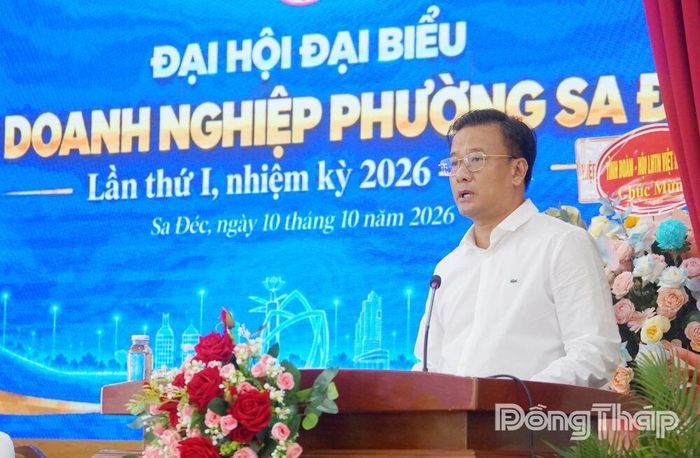 Đồng chí Nguyễn Phước Thiện phát biểu chỉ đạo tại Đại hội.