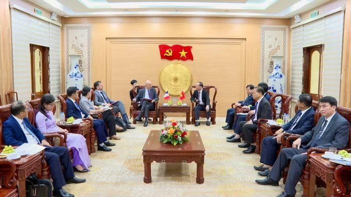 Quang cảnh buổi tiếp. Ảnh: Nhật Trường