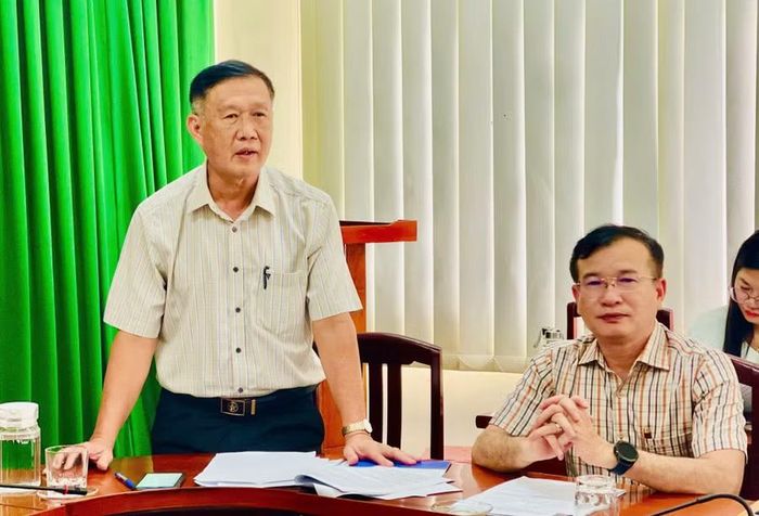 Lãnh đạo Sở GD&ĐT tỉnh Gia Lai phát biểu tại buổi làm việc. Ảnh: T.D