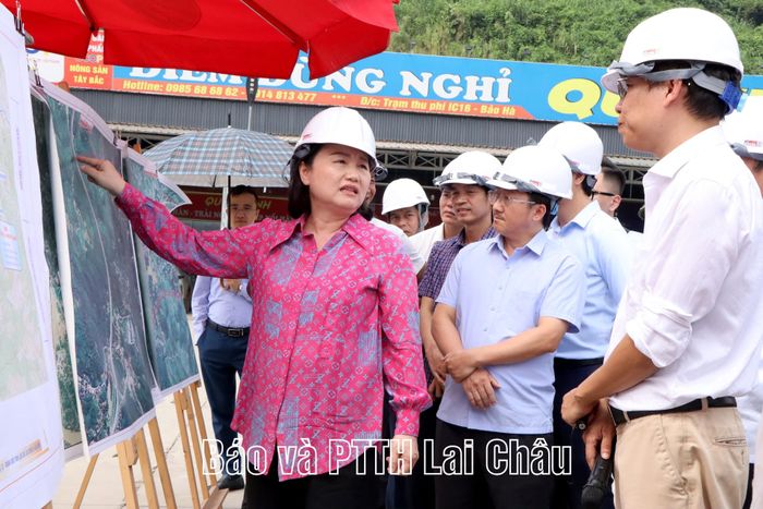 Thành viên đoàn công tác đề nghị tỉnh Lai Châu và đơn vị tư vấn làm rõ một số nội dung liên quan đến dự án.