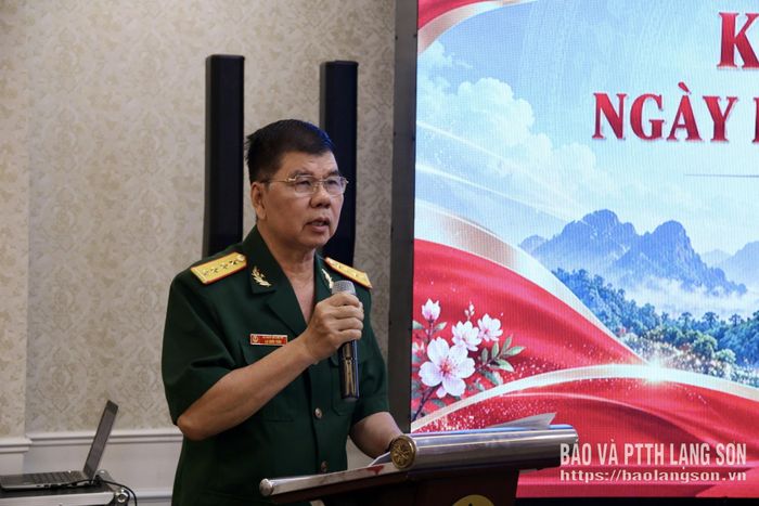 Lãnh đạo Hội Doanh nghiệp, doanh nhân CCB tỉnh phát biểu tại chương trình