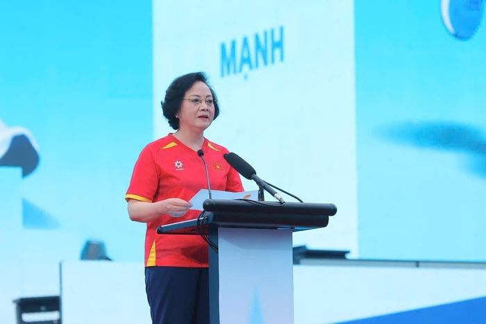 Đồng chí Phạm Thị Thanh Trà, Bí thư Trung ương Đảng, Phó Thủ tướng Chính phủ phát biểu khai mạc. (Ảnh: Hoàng Hiếu - TTXVN)