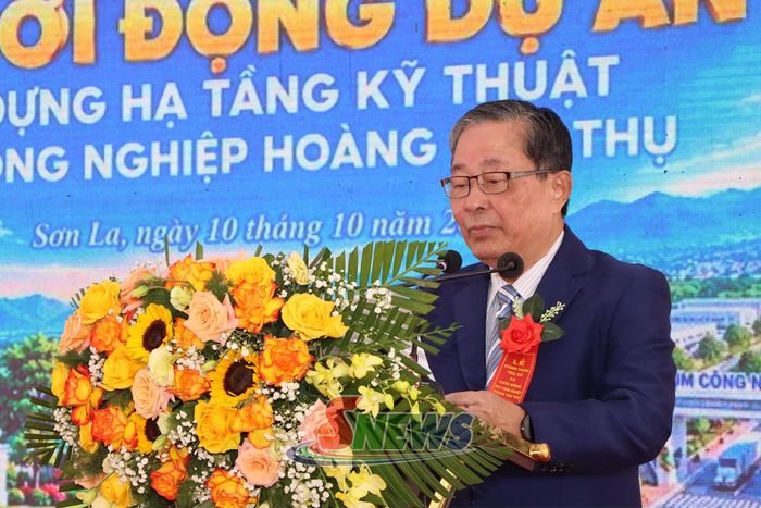 Chủ tịch Hiệp hội Cà phê - Ca cao Việt Nam phát biểu tại buổi lễ.