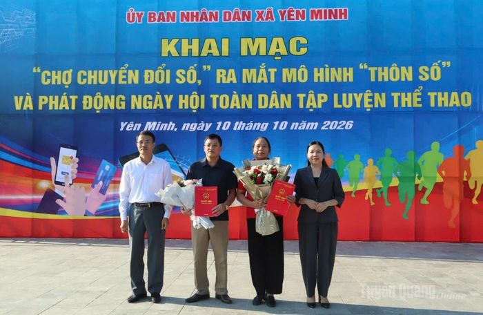 UBND xã Yên Minh ra mắt mô hình “Thôn số”.