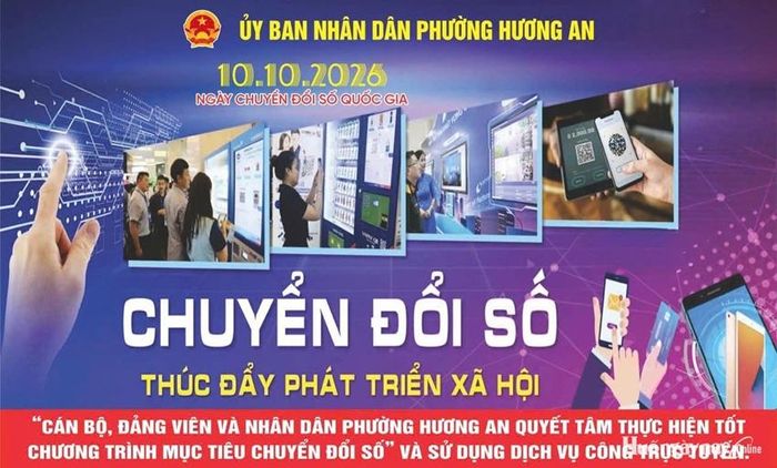Phường Hương An huy động toàn hệ thống chính trị và cộng đồng thực hiện chuyển đổi số để thúc đẩy phát triển kinh tế - xã hội.