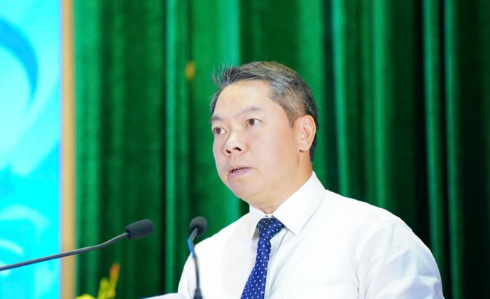 Phó Chủ tịch UBND tỉnh Lạng Sơn Đoàn Thanh Sơn phát biểu tại ngày hội.