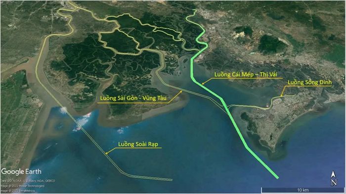 Mặt bằng tổng thể tuyến luồng Cái Mép – Thị Vải. (Ảnh chụp từ hồ sơ dự án)