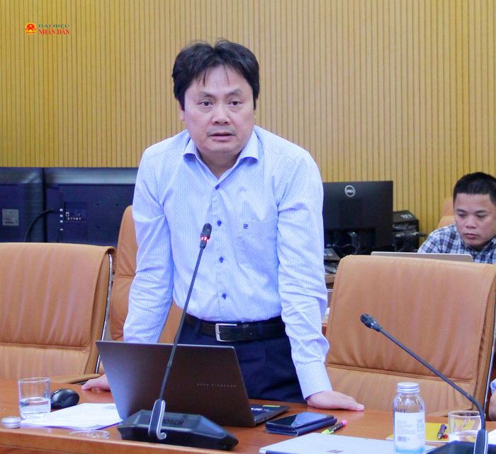 Phó Viện trưởng Viện Chiến lược, Chính sách Nông nghiệp và Môi trường Nguyễn Trung Thắng phát biểu. Ảnh: Khánh Duy