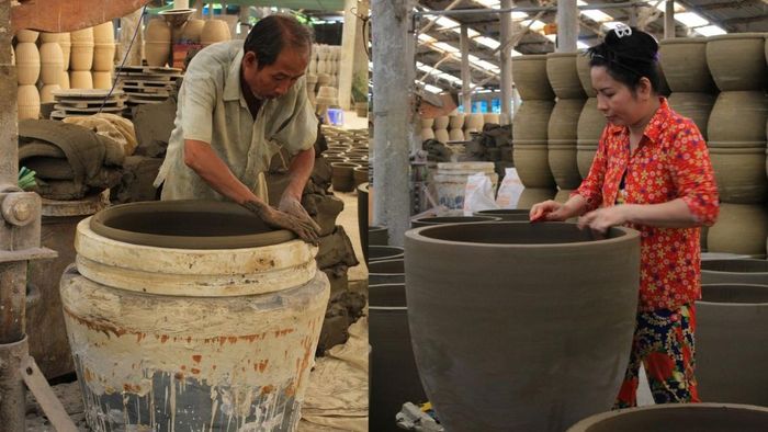 Bàn tay tài hoa của nghệ nhân Vĩnh Long miệt mài "thổi hồn" vào từng thớ đất sét phù sa - ảnh: VL