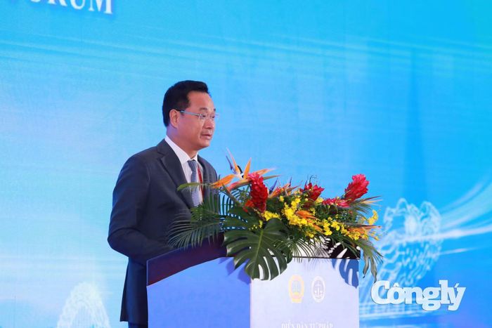 Ủy viên Trung ương Đảng, Bí thư Thành ủy Đà Nẵng Lê Ngọc Quang phát biểu.