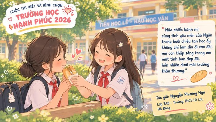 Tác phẩm dự thi của học sinh Nguyễn Phương Nga - Lớp 7A8 - Trường THCS Lê Lợi, Hà Đông.
