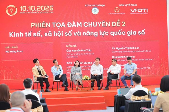 Phiên tọa đàm chuyên đề hai kinh tế số, xã hội số và năng lực quốc gia số. (Ảnh: MST)