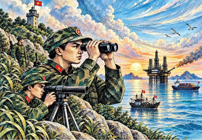 Toạ độ. Tranh: LÝ CAO TẤN