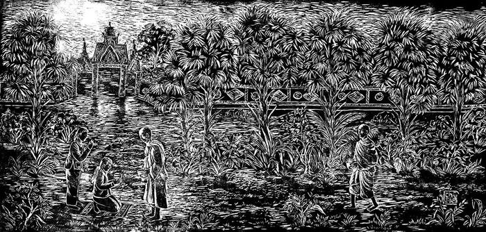 Từ tâm. Tranh: VĂN MINH CHÌU