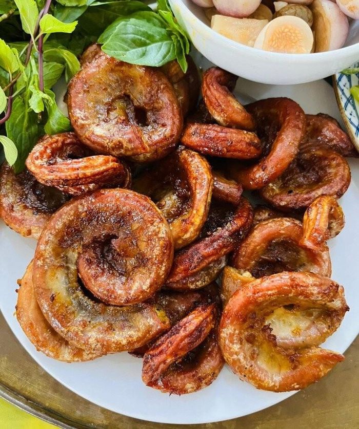 Món lòng nướng rất dễ làm mà hương vị cực thơm ngon (Ảnh: Hoàng Huyền)