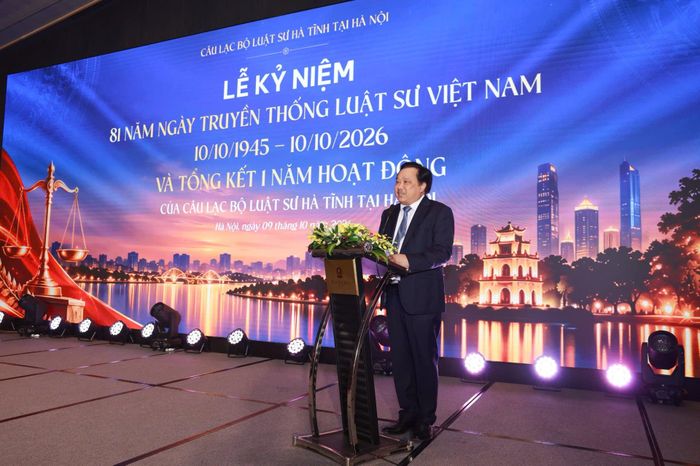 Luật sư Phạm Danh Tín, Chủ tịch Câu lạc bộ Hà Tĩnh tại Hà Nội, Trưởng Văn phòng Luật sư Danh Tín (Ảnh: Phan Chính)