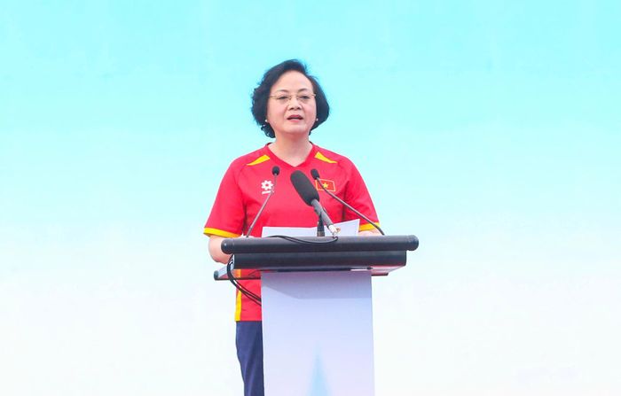 Phó Thủ tướng Phạm Thị Thanh Trà phát biểu phát động tại sự kiện. Ảnh: Bùi Lượng