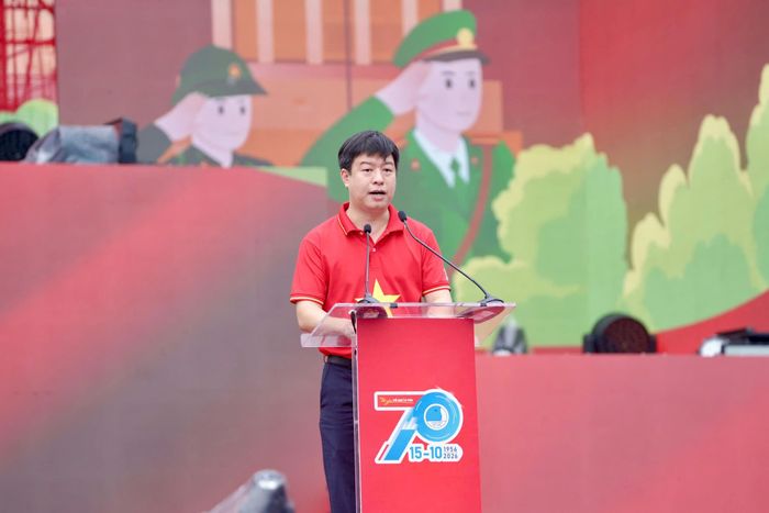 Phó Chủ tịch Thường trực Trung ương Hội LHTN Việt Nam Lê Hải Long phát biểu. Ảnh: Phạm Mạnh
