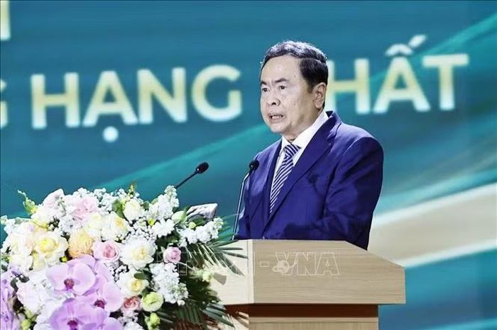 Chủ tịch Quốc hội Trần Thanh Mẫn phát biểu. Ảnh: TTXVN