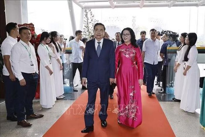 Chủ tịch Quốc hội Trần Thanh Mẫn dự Lễ kỷ niệm 70 năm ngày thành lập Học viện Nông nghiệp Việt Nam (12/10/1956 - 12/10/2026). Ảnh: TTXVN