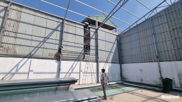 Nhiều nhà xưởng vi phạm tại xã Dương Hòa được người dân tự giác tháo dỡ, hoàn trả lại hiện trạng ban đầu. Ảnh: Thái Trọng.