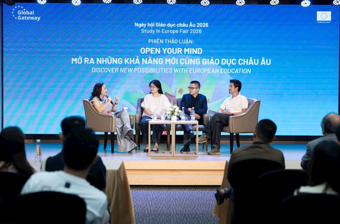 Tại Ngày hội Giáo dục châu Âu 2026, nhiều thông tin và kinh nghiệm du học châu Âu được chia sẻ. Ảnh: Phái đoàn EU tại Việt Nam