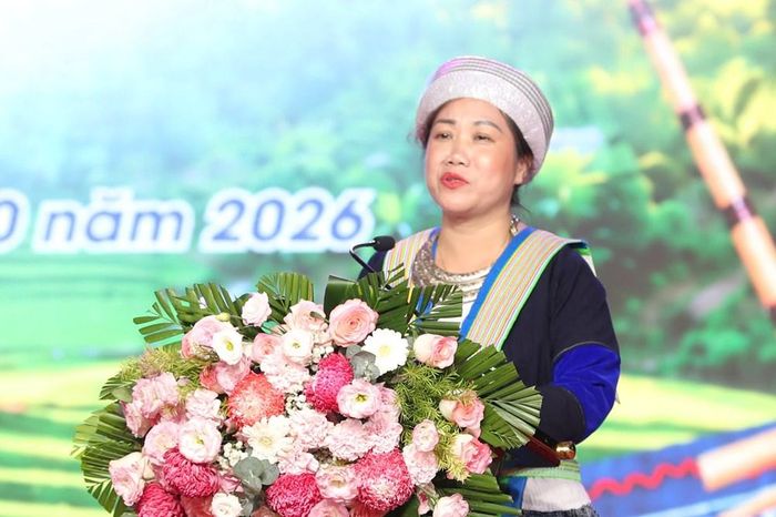 Phó Chủ tịch UBND tỉnh Cao Bằng Hà Nhật Lệ phát biểu