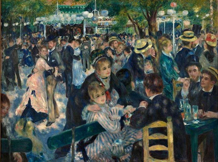 Kiệt tác “Dance at the Moulin De La Galette” (1876) mang vẻ mong manh, chập chờn như ảo ảnh