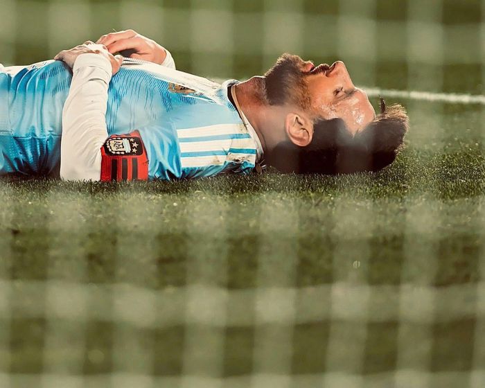  Messi trong trận đấu cuối cùng với đội tuyển Argentina. Ảnh: AFA  