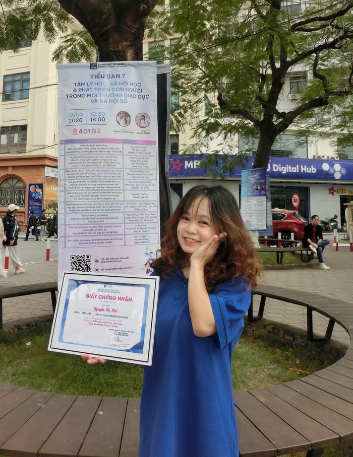 Nguyễn Thị Mai tham gia Diễn đàn Khoa học sinh viên “ULIS Students Forum” 2026, với vai trò Thư ký.