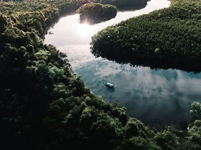 Rừng ngập mặn thuộc Công viên Địa chất Toàn cầu Langkawi được UNESCO công nhận nhìn từ trên cao. (Nguồn: The St. Regis Langkawi)