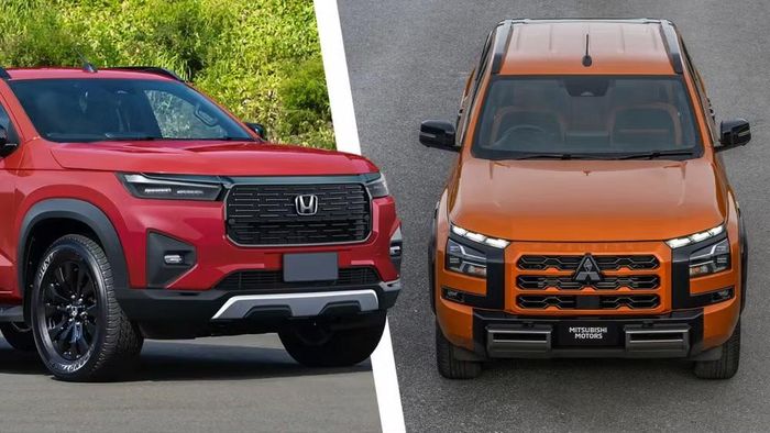 Xe bán tải mới của Honda sẽ chung khung gầm với Mitsubishi Triton. Ảnh: Honda, Mitsubishi