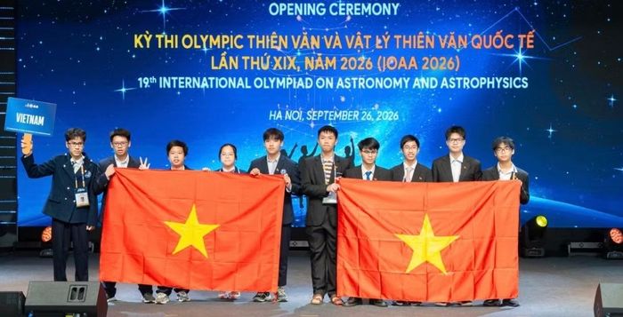 Các thành viên đội tuyển Việt Nam tham dự kỳ thi Olympic Thiên văn và Vật lý thiên văn năm nay.