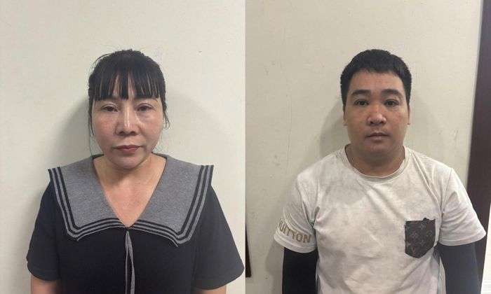 Các đối tượng tại cơ quan Công an. Ảnh: CACC