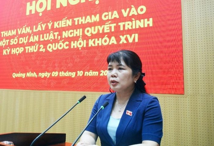 Đồng chí Nguyễn Thị Thu Hà, Phó Trưởng Đoàn Đại biểu Quốc hội TP Quảng Ninh kết luận Hội nghị.