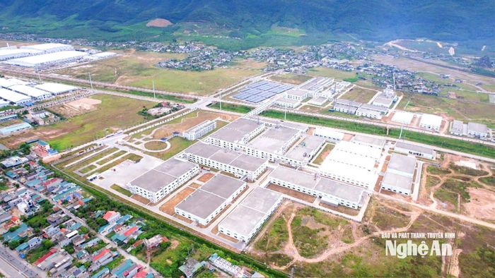 Khu công nghiệp Hoàng Mai 1 đã giải phóng mặt bằng đạt 94%. Ảnh: P.V