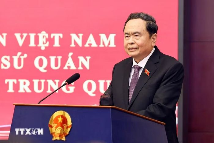 Chủ tịch Quốc hội Trần Thanh Mẫn phát biểu. (Ảnh: Doãn Tấn/TTXVN)