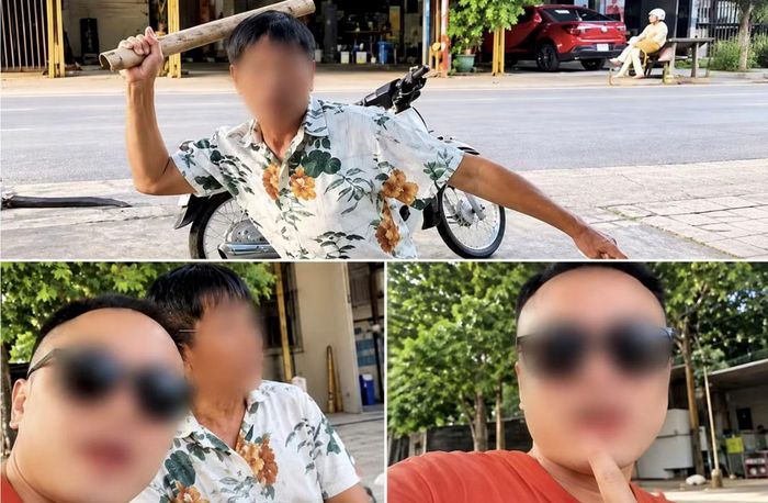 Trong livestream đăng tải lên mạng xã hội, Thắng Ật có lời lẽ lăng mạ, xúc phạm, khiêu khích ông Hưng. Trong lúc xô xát, nhân viên bảo vệ quán Cường Dê (Ninh Bình) cầm một ống nứa dạng điếu cày đuổi đánh Thắng. Ảnh cắt từ clip