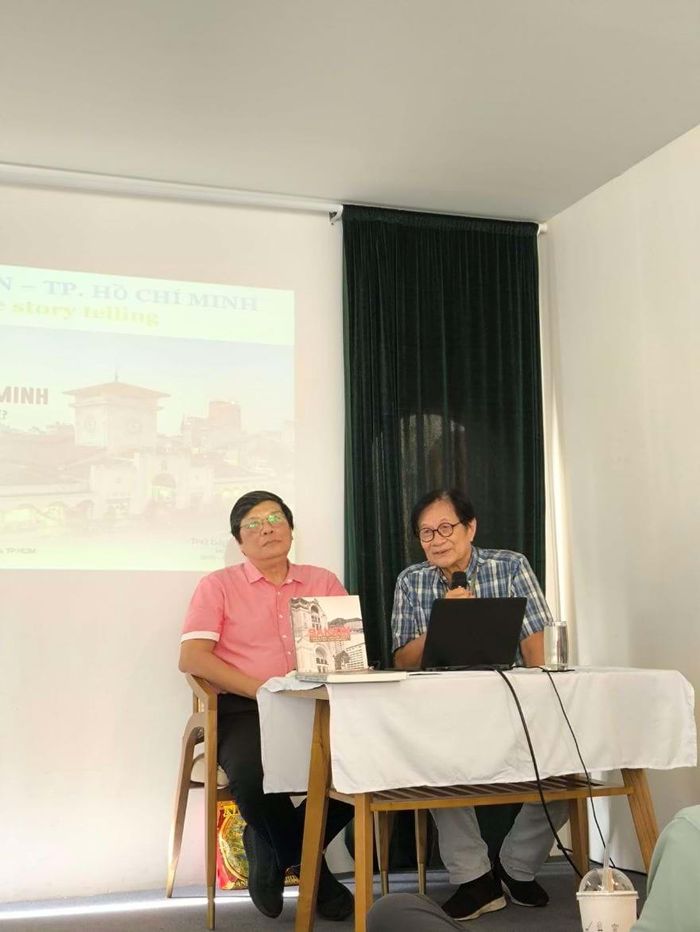 Nhạc sĩ Dương Thụ và nhà báo Phúc Tiến.