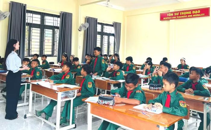 Một tiết học của học sinh khối lớp 6. Ảnh: P.D