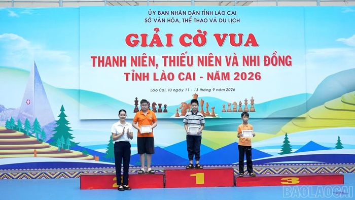 Nguyễn Đức Anh giành 1 giải Nhất đồng đội và 1 giải Nhì cá nhân tại Giải Cờ vua Thanh niên, Thiếu niên và Nhi đồng tỉnh Lào Cai năm 2026.
