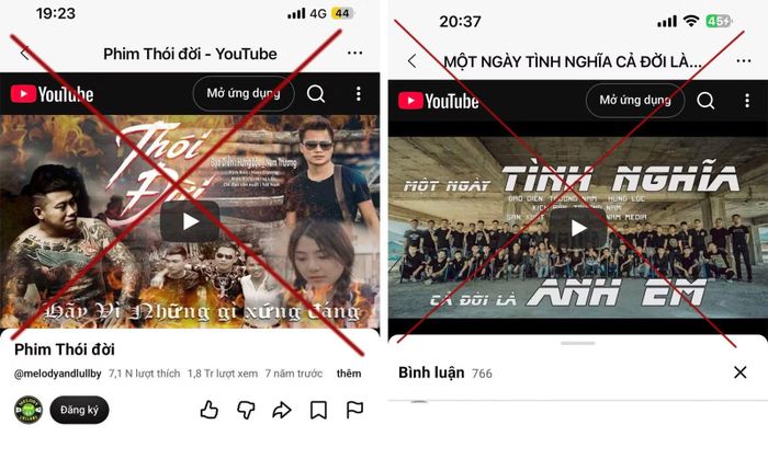 Một số video do các đối tượng sản xuất, đăng tải trên nền tảng YouTube, thu hút hàng triệu lượt xem.