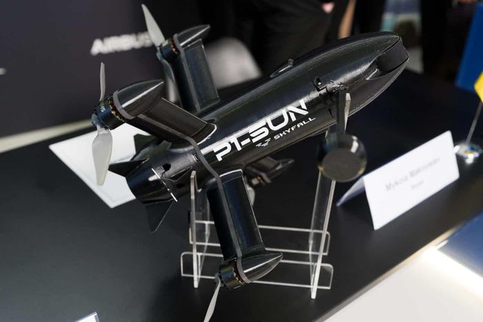UAV đánh chặn P1-SUN JetKiller do công ty SkyFall sản xuất. Ảnh: SkyFall