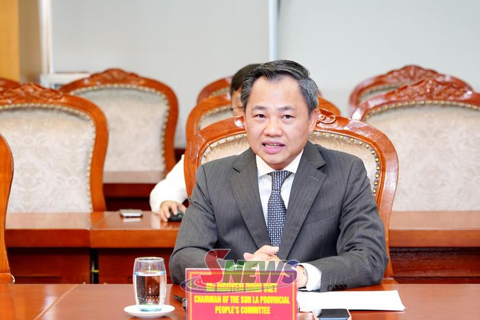 Đồng chí Chủ tịch UBND tỉnh phát biểu tại cuộc làm việc.