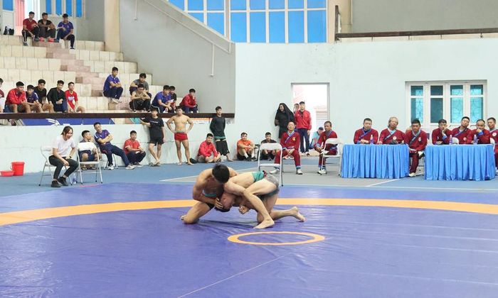 Các VĐV thi đấu ngay sau Lễ khai mạc. Ảnh: Báo và Phát thanh, Truyền hình Bắc Ninh.