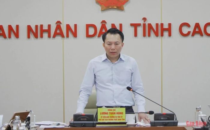 Phó Chủ tịch Thường trực UBND tỉnh Lương Tuấn Hùng phát biểu kết luận.