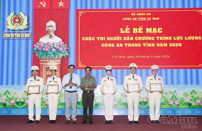  Thiếu uý Nguyễn Hồng Ân đạt giải Ba cuộc thi Người dẫn chương trình lực lượng Công an trong tỉnh Cà Mau năm 2026