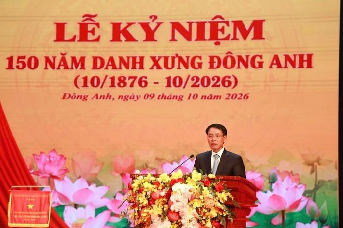 Phó Bí thư Thường trực Thành ủy Hà Nội Nguyễn Trọng Đông phát biểu chỉ đạo tại buổi lễ.