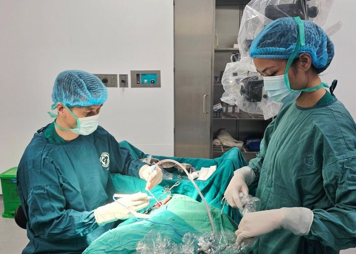 Một ca phẫu thuật tại Bệnh viện Bạch Mai cơ sở Ninh Bình. 